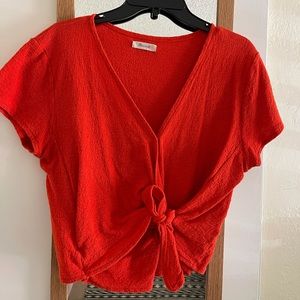 Madewell Wrap Front Tie Top